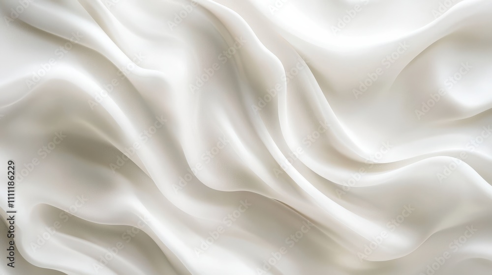 Soft Gray Waves on Minimalist White Background Soft Gray Waves on Minimalist White Background