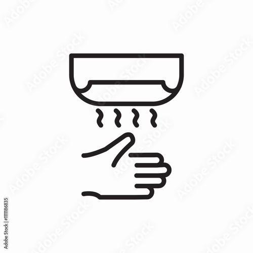 hand dryer icon sign vector