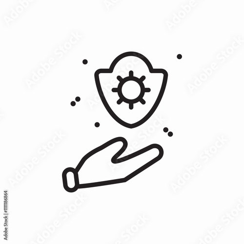 hand hygine protection icon sign vector