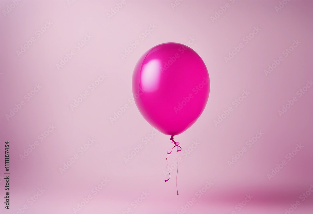 Magenta balloon isolated on white background cutout Magenta balloon isolated on white background cutout