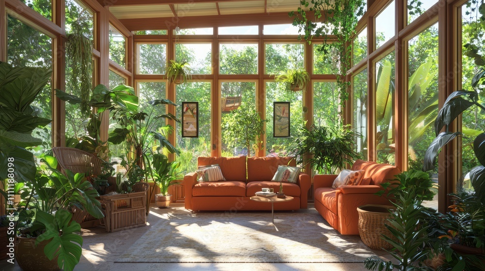 Sun-Drenched Y2K Sunroom Oasis with Retro Eclectic Decor and Lush Greenery for Cheerful Vibes | Ultra-Detailed Photorealistic Image Sun-Drenched Y2K Sunroom Oasis with Retro Eclectic Decor and Lush Greenery for Cheerful Vibes | Ultra-Detailed Photorealistic Image
