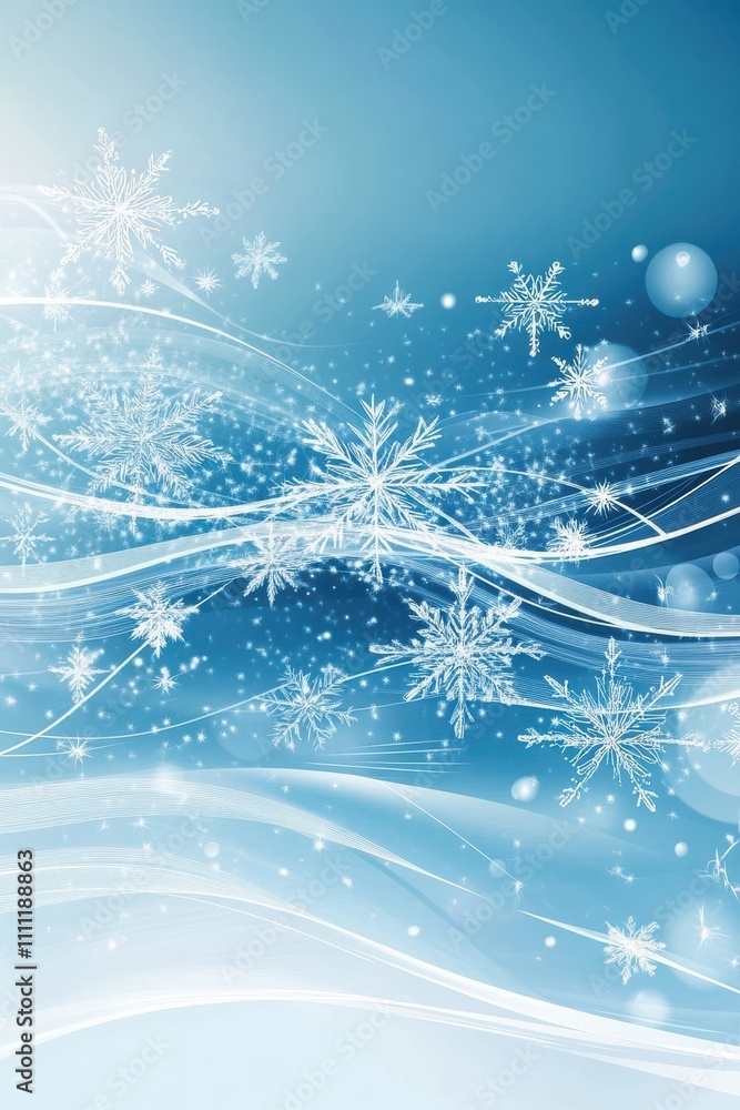 Blue Christmas Design with Snowflake Pattern Blue Christmas Design with Snowflake Pattern