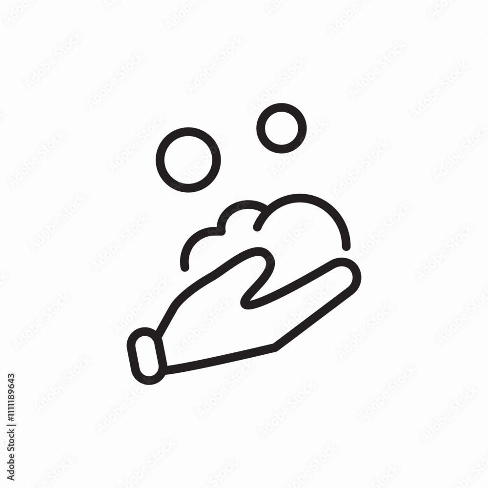 wash hand soap bubble icon sign vector wash hand soap bubble icon sign vector