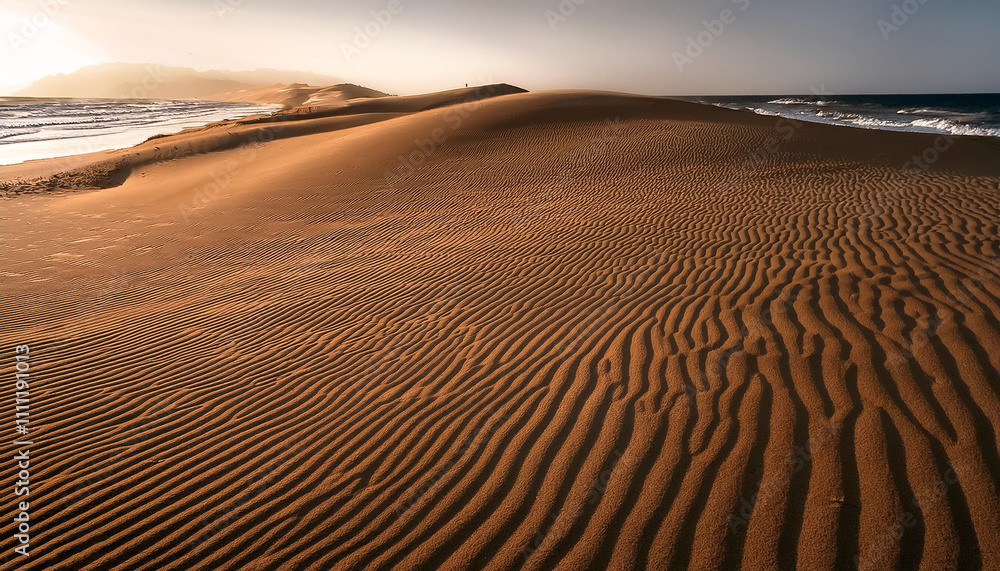 Naklejka premium The texture of sand is formed naturally by wind or water.