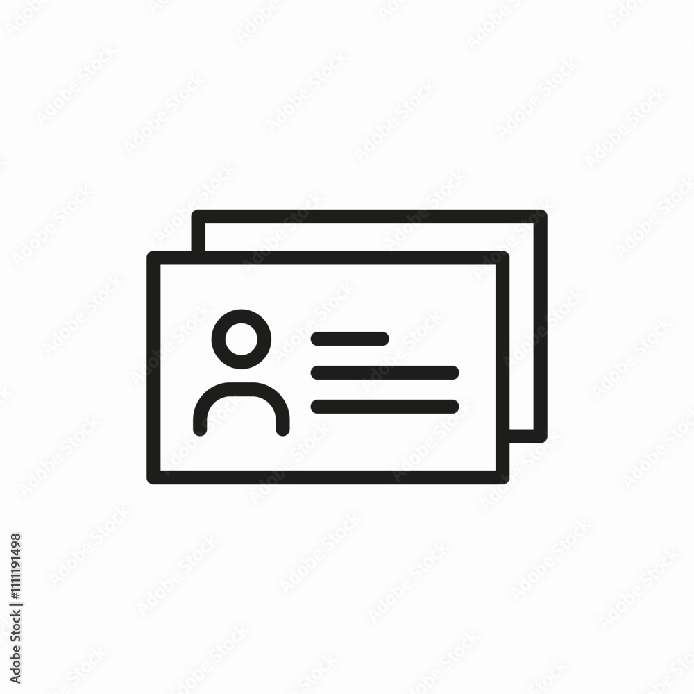 id card business visiting card icon sign vector id card business visiting card icon sign vector