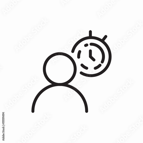 human time waiting icon sign vector