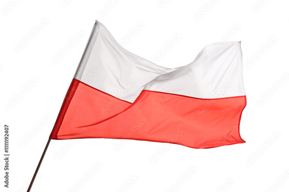 Flag of Poland isolated on white background Flag of Poland isolated on white background