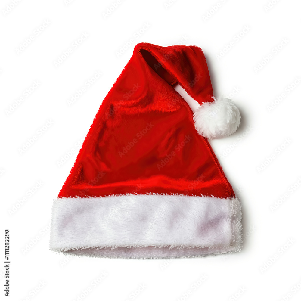 Christmas Santa hat. on white background. Christmas Santa hat. on white background.