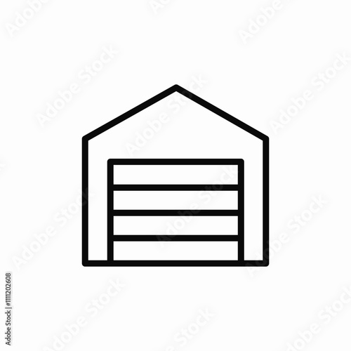 warehouse garage icon sign vector