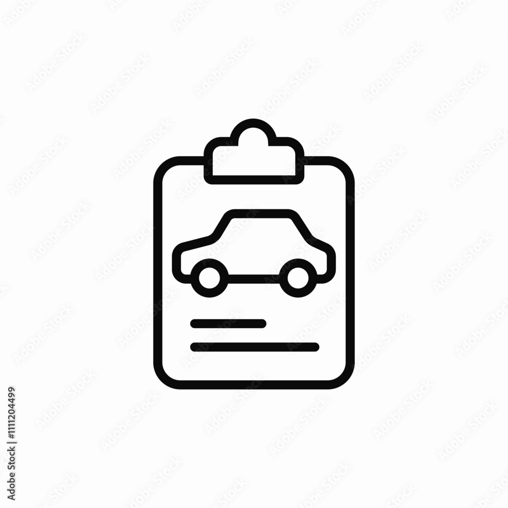 car examination clipboard icon sign vector car examination clipboard icon sign vector