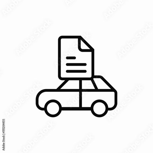 car documents icon sign vector