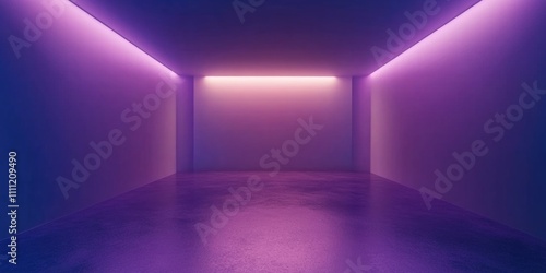 Purple lit room interior photo