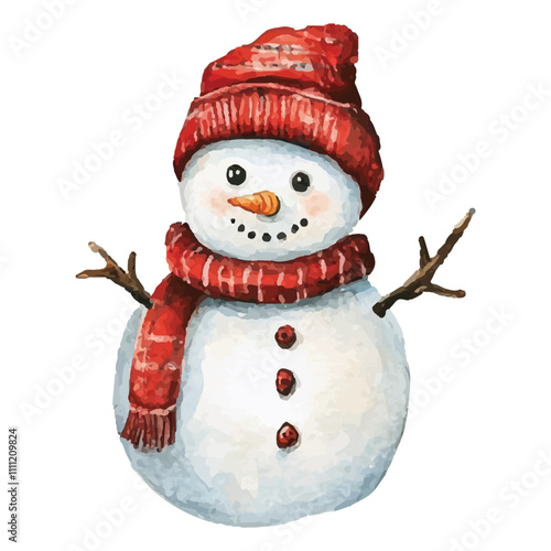 snowman isolated on white background