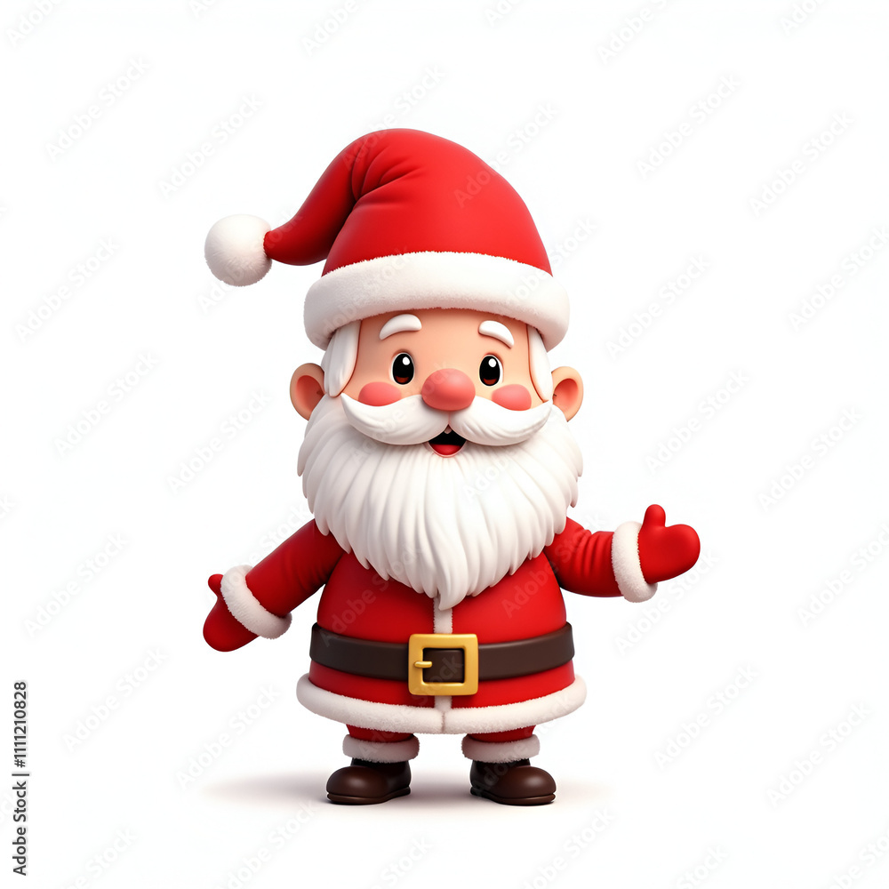 Chibi santa character white background Chibi santa character white background