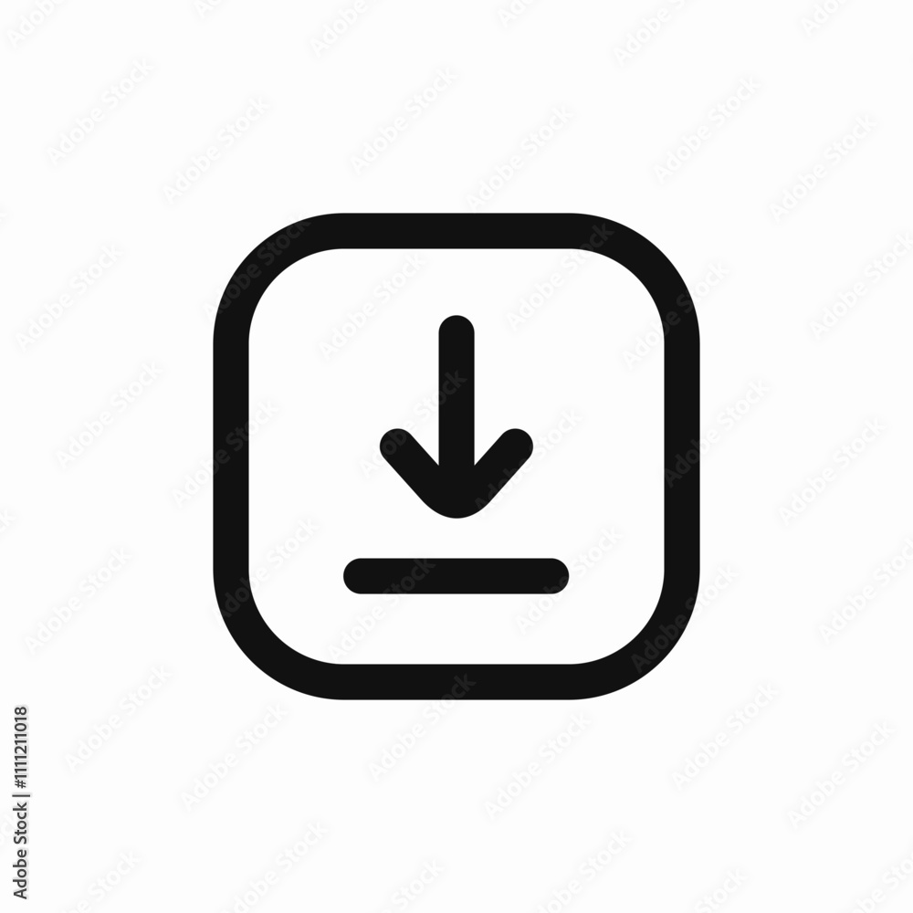 download button ui icon sign vector download button ui icon sign vector