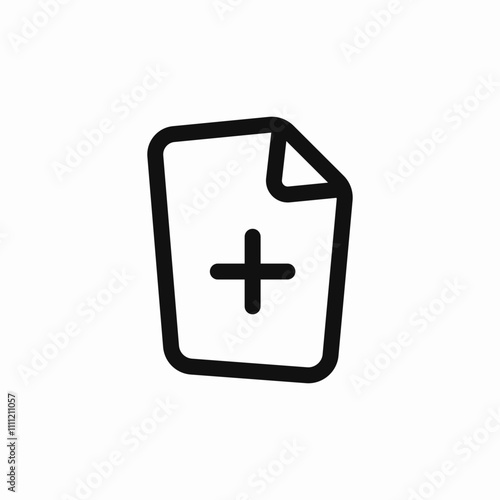 file add plus icon sign vector