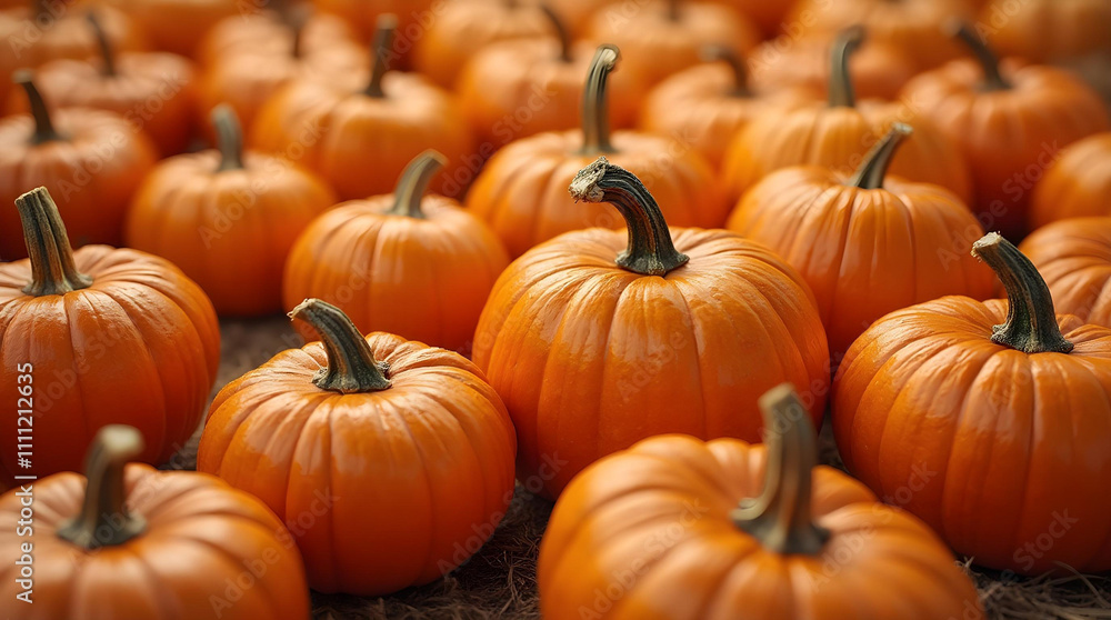 A vibrant display of orange pumpkins and autumn leaves, perfect for the fall season A vibrant display of orange pumpkins and autumn leaves, perfect for the fall season