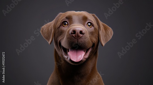 Wallpaper Mural a Labrador making a silly face, with its tongue flopped to the side and eyes crossed Torontodigital.ca