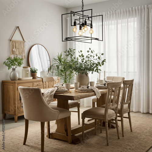 dining room with table