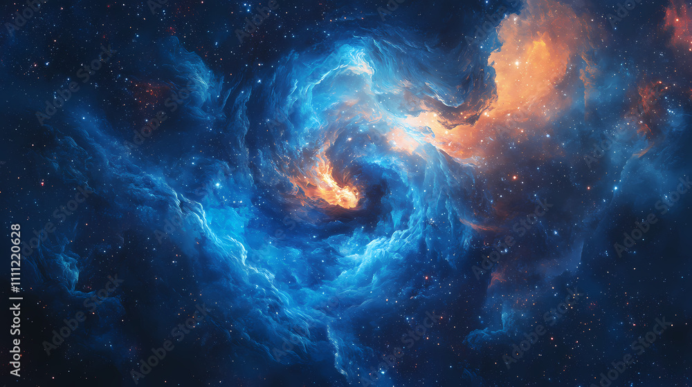 Blue phoenix fantasy galaxy art. Phoenix. Illustration Blue phoenix fantasy galaxy art. Phoenix. Illustration
