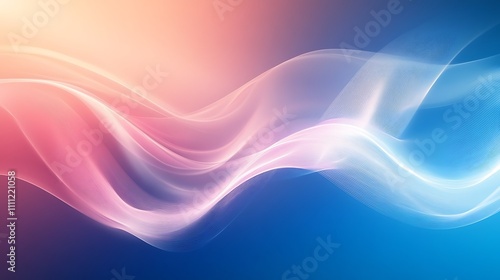 Abstract waves of color blending from pink to blue, creating a smooth, flowing visual effect.