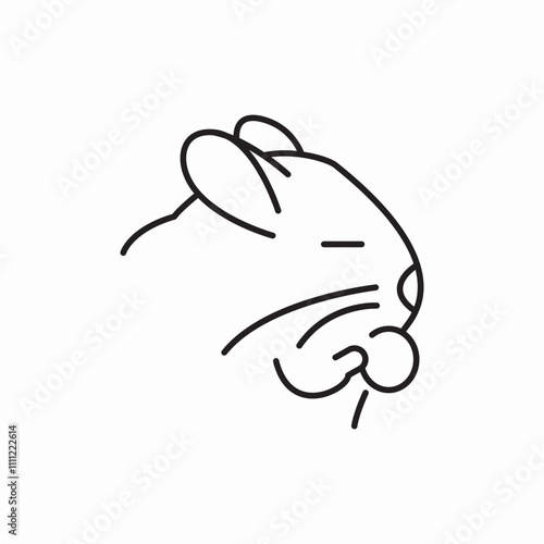 chinchilla mouse icon sign vector