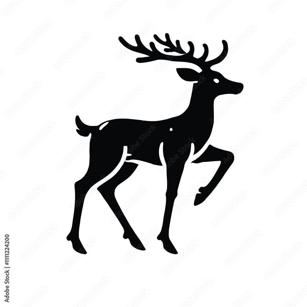 Fototapeta premium Reindeer Silhouette