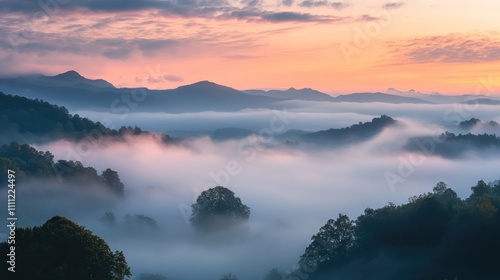 Misty Mountain Sunrise