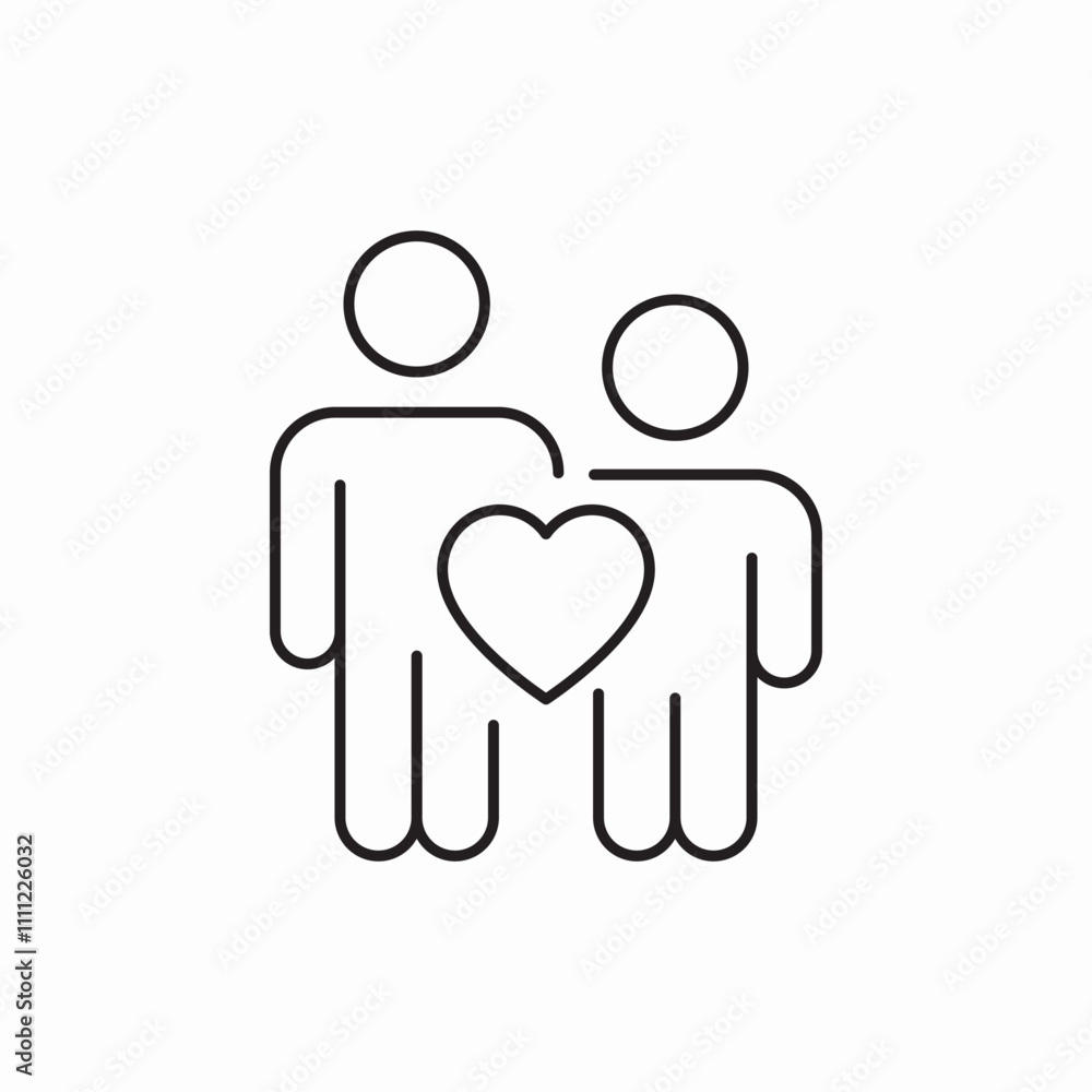love darling couple icon sign vector love darling couple icon sign vector