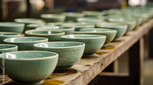 Exploring the korean celadon ceramic glazing process tradition craftsmanship and artistry in korea. Celadon. Illustration