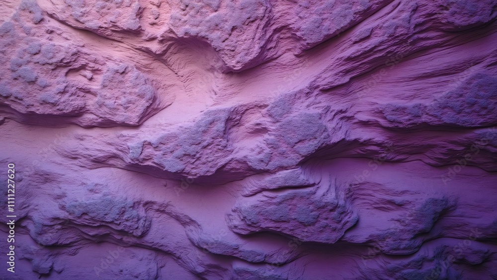 Naklejka premium Layered Purple Canyon Wall Texture, Rough Rock Formations
