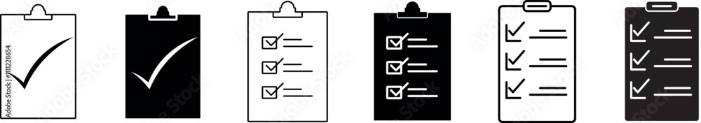 Clipboard with check mark icon isolated on background Clipboard with check mark icon isolated on background