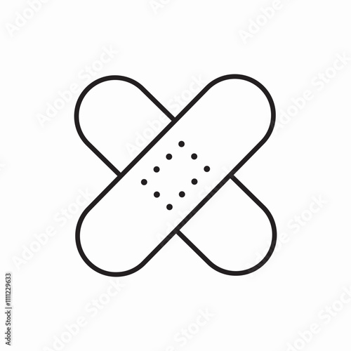 first aid band icon sign vector