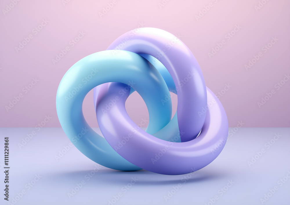 Abstract iridescent shape, 3d render Abstract iridescent shape, 3d render