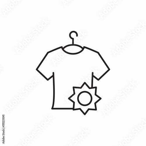 drying in the sun clothes icon sign vector