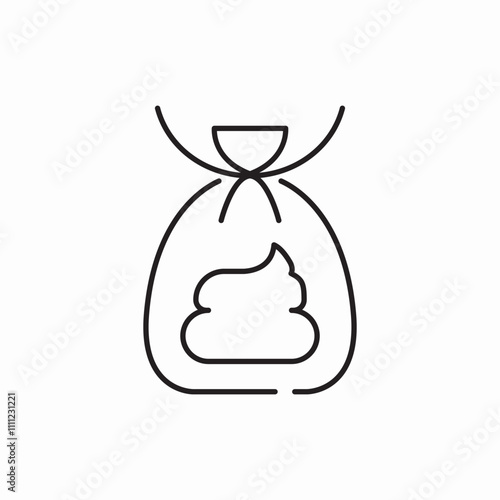 poop sack icon sign vector