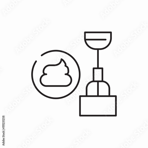 pooper scooper icon sign vector