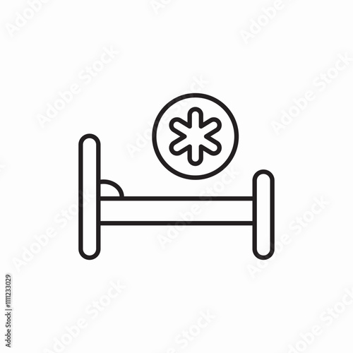 hospital bed icon sign vector