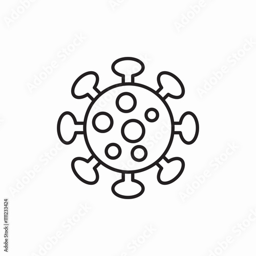 virus bacteria icon sign vector