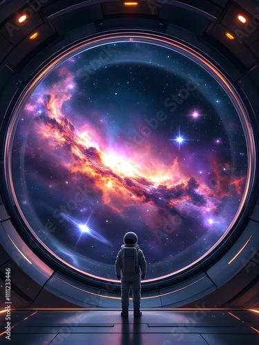 vista dello spazio di un astronauta
