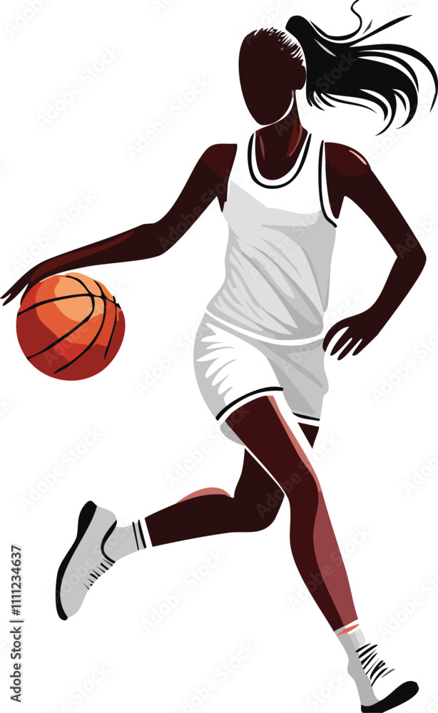 Dynamic Basketball Player Silhouette Design Dynamic Basketball Player Silhouette Design