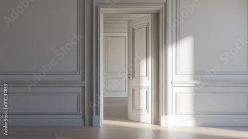 Home Renovation Showcase  Unfinished Interior Construction of a Residential Project Featuring Molding Installation