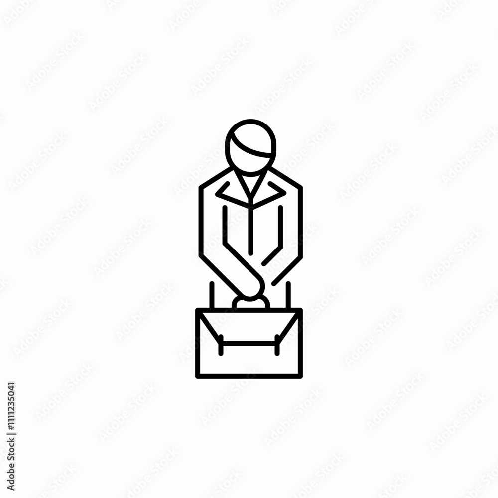 businessman portfolio icon sign vector businessman portfolio icon sign vector