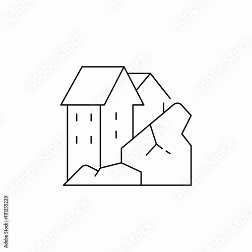 earthshake earthquake icon sign vector