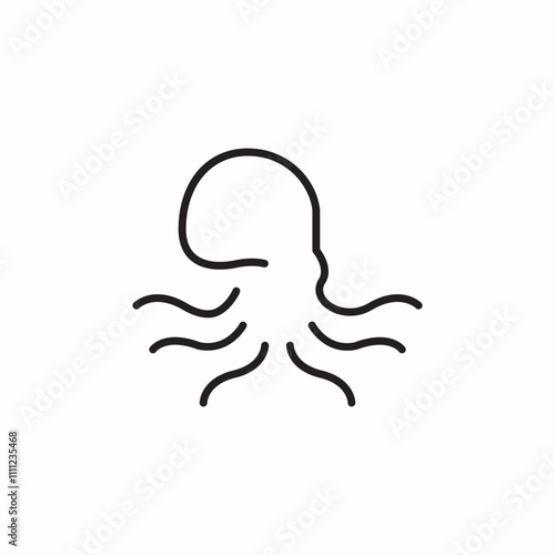 octopus sea icon sign vector