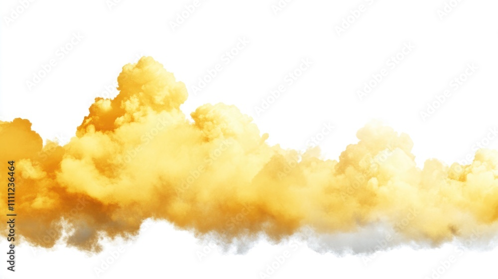 Bright Yellow Clouds on White Canvas: A Playful Airy Scene Evoking Lightness and Imagination Bright Yellow Clouds on White Canvas: A Playful Airy Scene Evoking Lightness and Imagination
