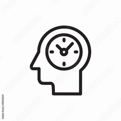 thinking human icon sign vector photo