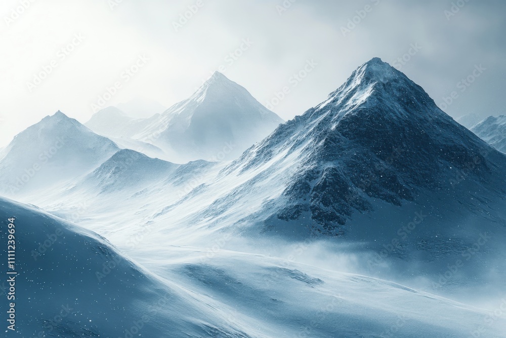 snow covered mountain snow covered mountain