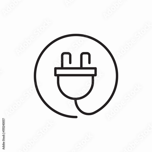 plug electricity icon sign vector