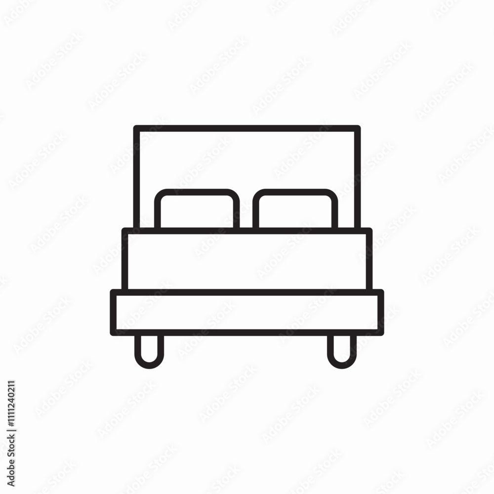 sleep bed icon sign vector sleep bed icon sign vector